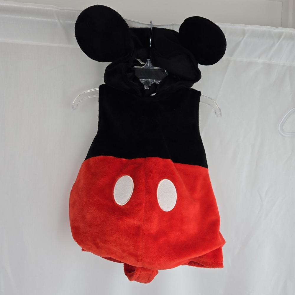 Disney Store Plush Mickey Mouse Baby Costume And Ears Size 6-12 Months Halloween